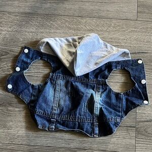 New! w/o tags Denim and Gray Puppy  Hooded Vest